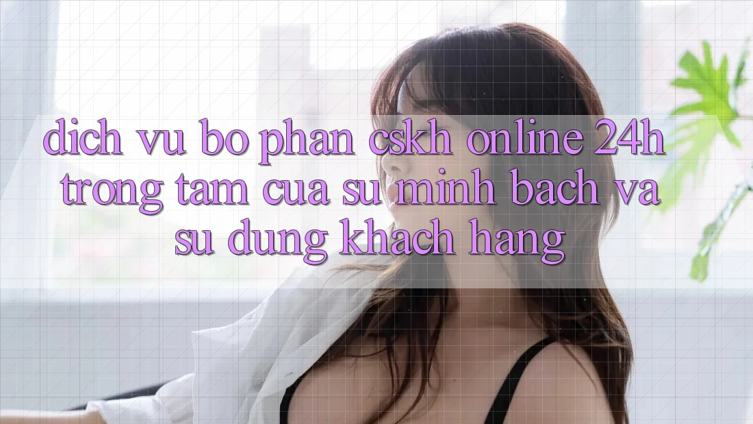 Dịch Vụ Bộ phận CSKH Online 24h: Trọng Tâm Của Sự Minh bạch và Sử dụng Khách Hàng