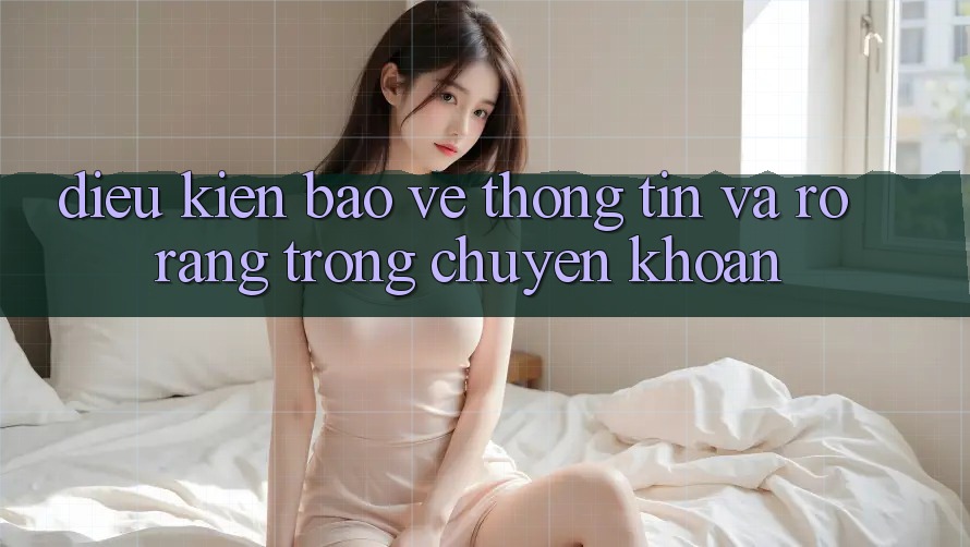 Điều kiện Bảo vệ thông tin Và Rõ Ràng Trong Chuyển khoản Điều kiện Bảo vệ thông tin Và Rõ Ràng Trong Chuyển khoản
