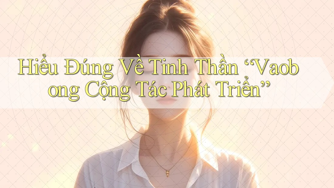 Hiểu Đúng Về Tinh Thần “Vaobong Cộng Tác Phát Triển”