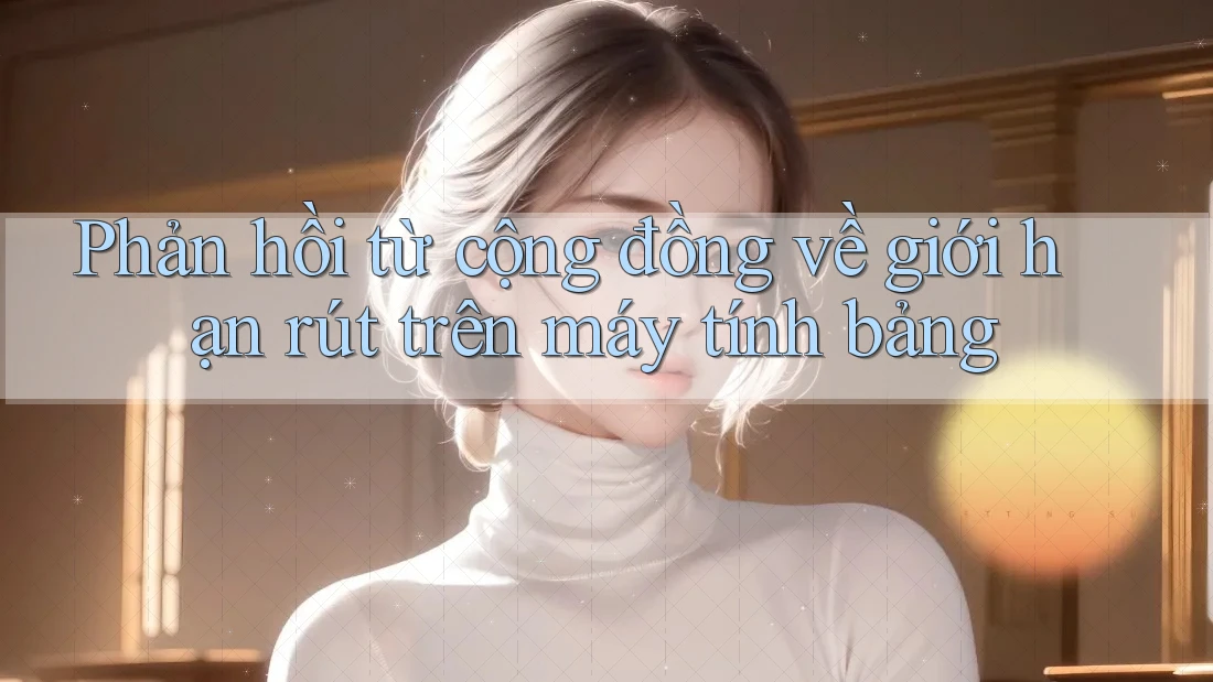 Phản hồi từ cộng đồng về giới hạn rút trên máy tính bảng Phản hồi từ cộng đồng về giới hạn rút trên máy tính bảng